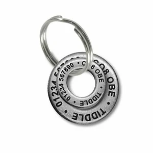 Targhetta ID Personalizzata Pet Disc Gatto Cane Qualità Gratis Anello Inciso Tag 25mm 30mm - Foto 1 di 1