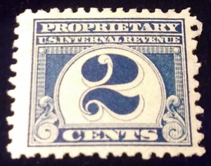 US Revenue Proprietary Tax Briefmarke Scott #Rb66 2c  - Bild 1 von 5
