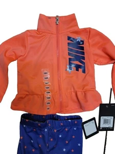 Nike girl Toddler active Matching Set Size 18 Months Purple Orange  - Picture 1 of 4