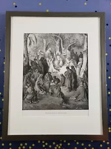 Gustave Doré Authentic Wood Engraving | "Sermon on the Mount" | 1866 | Bible - Picture 1 of 12