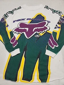 Vintage 90s Fox Racing Jersey Forma All Over Print Motorcross Jersey - Picture 1 of 20