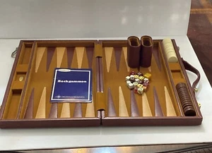 Vintage Roberts SF Backgammon Spielkoffer Aktentasche Travel Fred komplett - Bild 1 von 24