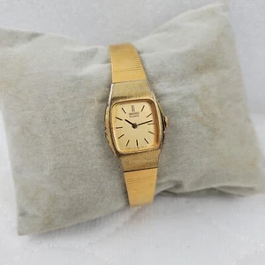RARE VINTAGE SEIKO 2C20-5559 QUARTZ GOLD TONE WOMEN'S WATCH NEW BATTERY  - Picture 1 of 10