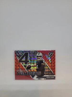 Derek Carr 2022 Zenith Behind The Numbers RED Prizm Oakland Raiders #BN-DC - Image 1 of 2