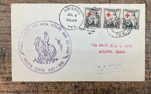 Scott #'s702x3, 2c Red Cross on 1931 AM 33 POD First Flight cover, w/ Cachet - Picture 1 of 2