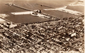 St. Petersburg, Florida Vista Aérea Años 1926-40 AZO RPPC Raro - Imagen 1 de 3