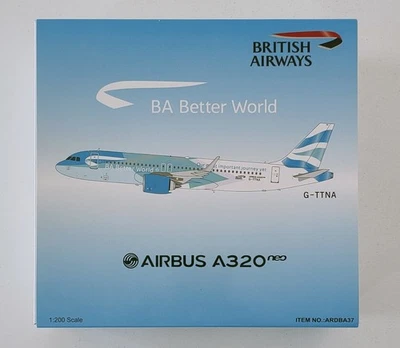 ARD 1:200 A320NEO BRITISH AIRWAYS G-TTNA, NR. ARDBA37, WITH STAND - Immagine 1 di 4