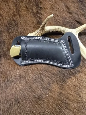 PANHANDLE LEATHER WORKS Buck 110/112 Horizontal Leather Sheath Made In The USA