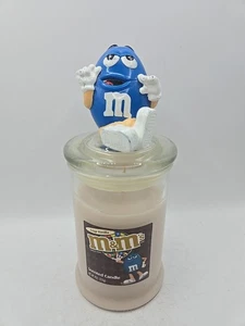 Candela profumata alla vaniglia croccante M&M personaggio caramelle blu marte da collezione - Foto 1 di 9
