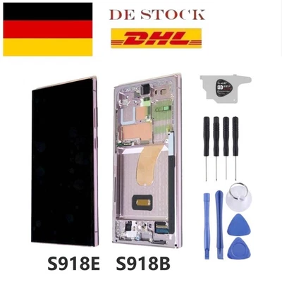OLED LCD Display Touchscreen Für Samsung Galaxy S23 Ultra S918B mit Rahmen DE - Bild 1 von 4