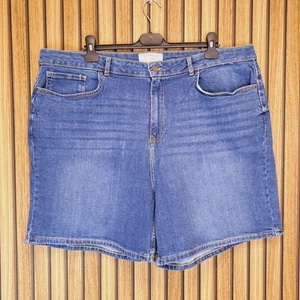 Fat Face Denims Shorts Womens Mid Blue UK 22 High Waist YU4 - Picture 1 of 9