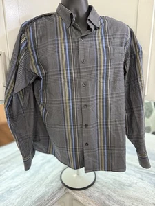 Tommy Bahama Hemd Herren L Seidenmischung Langarm Knopfleiste kariert gebraucht, in einwandfreiem Zustand - Bild 1 von 10