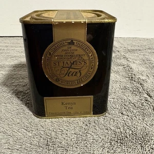 Vintage Sir John Lyon House St James Teas Kenya Tea Tin 4oz London, UK - Sealed - Picture 1 of 7