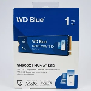 Western Digital WD Blue SN5000 1TB SSD PCIe 4.0 NVMe M.2 2280 PCI-Express 4.0 - Picture 1 of 13