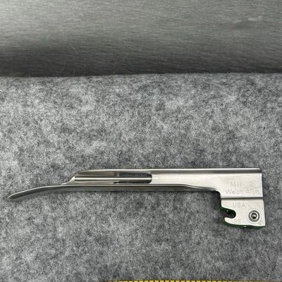 Hoja de laringoscopio de fibra óptica Welch Allyn 68062 MILLER 2 SS HECHO EN EE. UU. Mil 2 Foto 1 de 4