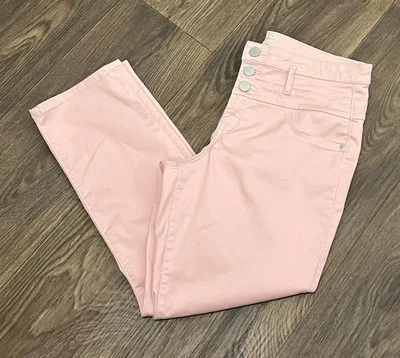 No Boundaries Mid Rise Skinny Jegging Stretch Pants Pink Juniors Sz 15 Preowned - Image 1 of 4
