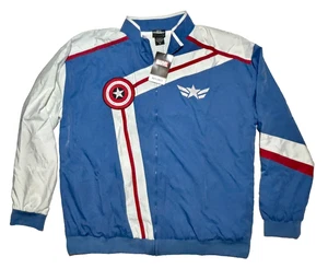 Marvel Captain America Shield Windbreaker Jacket Size 2XL — BoxLunch Exclusive - Picture 1 of 6