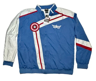 Marvel Captain America Shield Windbreaker Jacket Size 2XL — BoxLunch Exclusive - Image 1 of 4
