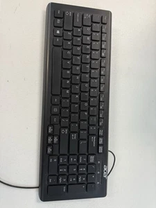 Acer KBAY211 Black Wired QWERTY Keyboard For PC - GOOD - Picture 1 of 3