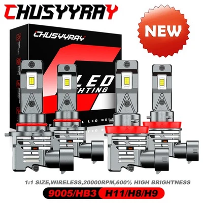 CHUSYYRAY 9005+H11 100W CSP Bombillas de faros LED para camiones Peterbilt 388 389 Foto 1 de 4