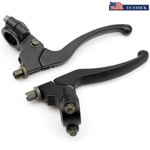 2PCS Brake Lever Perch Clutch Black Aluminium Alloy For HONDA C/CR/CRF/XL/XR USA - Picture 1 of 9