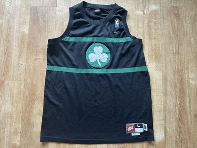 Camiseta deportiva vintage Nike Rewind BOSTON CELTICS Paul Pierce 1925 NBA para hombre grande negra Foto 1 de 4