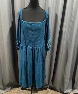 Torrid mini crinkle gauze blouson sleeved dress size 6 X - Picture 1 of 4