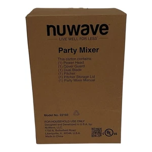 Mezclador de fiesta Nuwave exprimidor batidora con libro de recetas nuevo caja abierta - Imagen 1 de 9