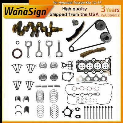 G4FD 1.6 Engine Rebuild Overhaul Kit Crankshaft Set for Hyundai Tucson Kia 12-17 - Image 1 of 4