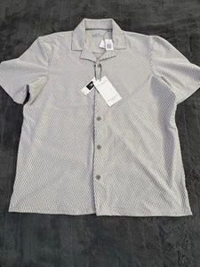 Ike Behar Short Sleeve Shirt Men , Texture , Large - Picture 1 of 11