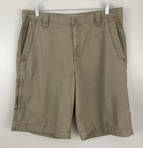 Pantalones Cortos Chinos Columbia Caqui Tostado Lona Utilidad 11" Entrepierna Fin de Semana Informales Para Hombres 36 - Imagen 1 de 4