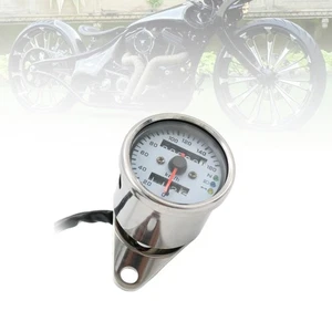 LED Backlit Speedometer 0-160 KMH for Harley Motorcycles - Dual Odometer - Picture 1 of 7