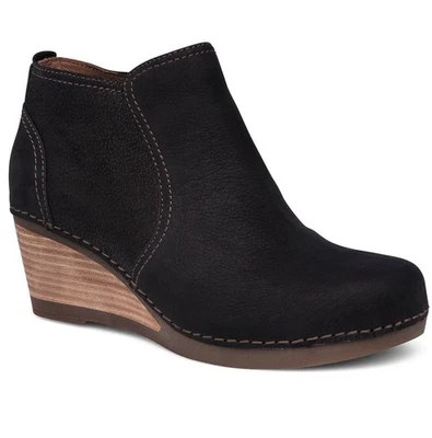 Botines de cuña DANSKO Susan de cuero nobuck negro 37 EUR para mujer talla 6,5 7 Foto 1 de 4
