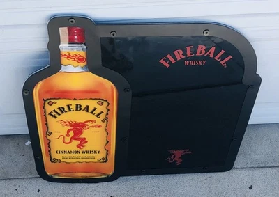 Fireball Cinnamon Whiskey LED Chalk Sign 24” x 24” Read Description - Image 1 of 4
