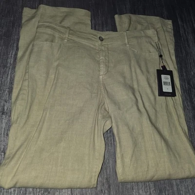 Pantalones NYDJ The Trouser Mezcla de Lino Paja Talla 10 Ligeros Clásicos Nuevos con Etiquetas Foto 1 de 4