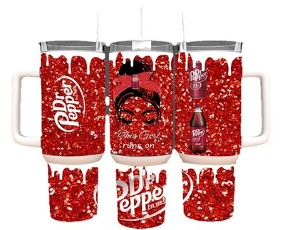40oz Stainless Steel Tumbler -Dr. Pepper-Dr.Pepper Lovers Gift Handcrafted Soda - Image 1 of 4