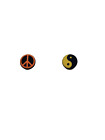 Wilson Tennis Dampener Budle, Yin & Yang/Peace Sign, 2-Pack