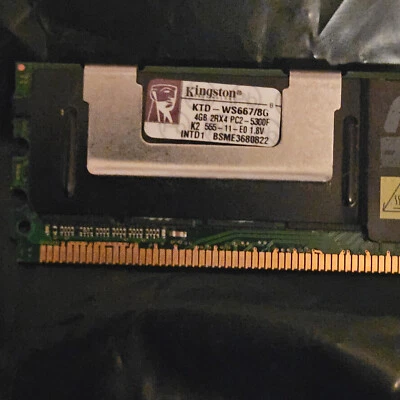 Lote de 4 Kingston KTD-WS667/8g 4GB DIMM Memory ram stick módulo Foto 1 de 4