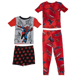 Spider-Man Action Swing Toddler's 4-Piece Pajama Set Red - Picture 1 of 16