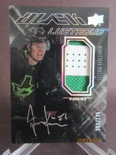 2022-23 SPX OBSIDIAN BLACK LUSTROUS 2-C PATCH AUTO FREDRIK KARLSTROM RC 113/125