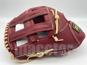 ZETT Pro Model 12.5" Outfield Baseball / Softball Glove Crimson LHT Japan SALE