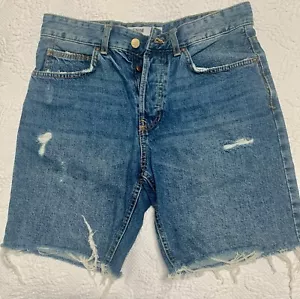 Bershka Denim Men’s Distressed Jean Shorts W32 EUR38 - Picture 1 of 9