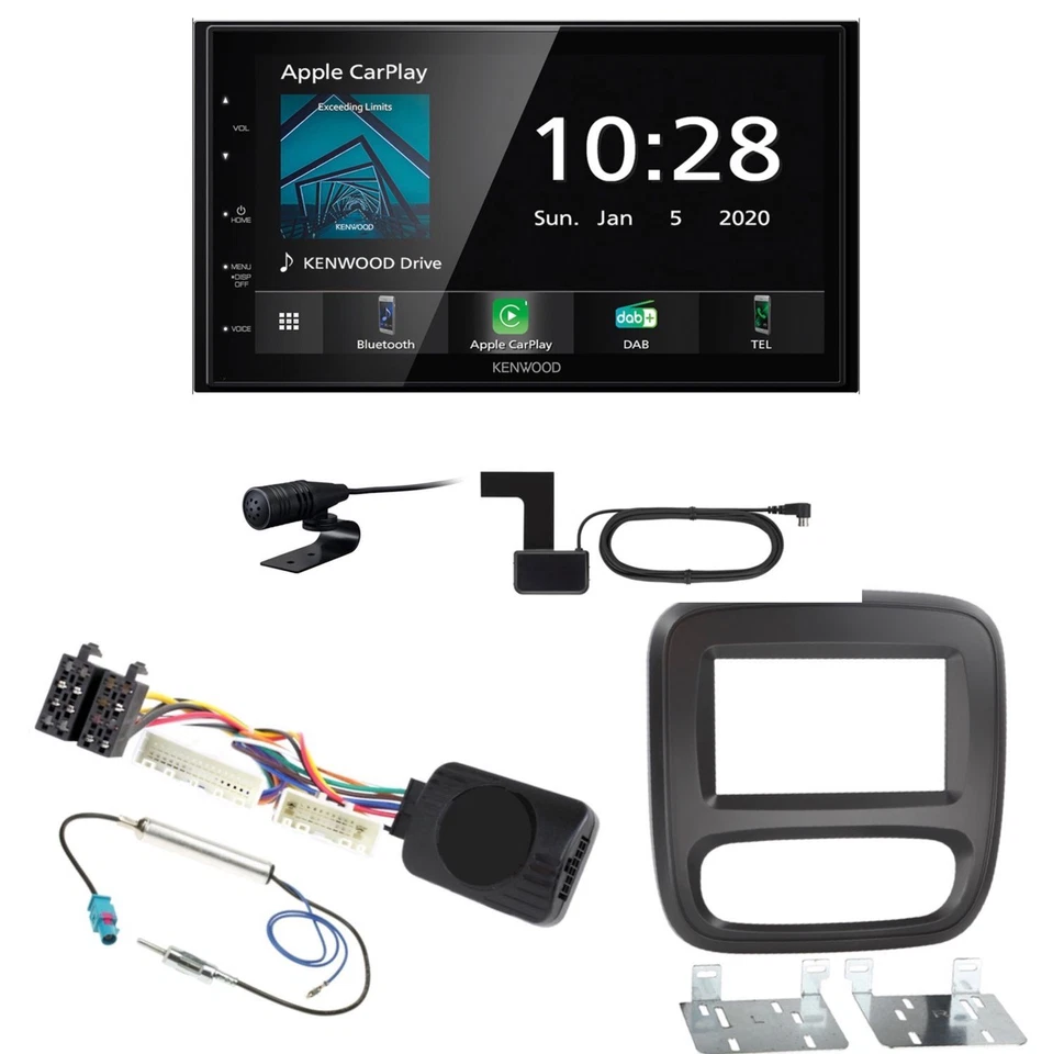Kenwood DMX5020DABS Bluetooth Autoradio MP3 DAB+ Einbauset für Opel Vivaro B - Bild 1 von 1