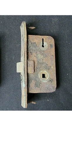 Original Reclaimed Antique mortice lock door mechanism parts  (T65) Cover