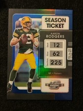 Aaron Rodgers (Packers) 2021 Contenders Optic (Season Ticket Blue) 77/99 Card 7