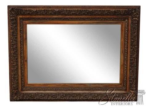 F59831EC: Vintage 1890-1910 Ornate Gold Framed Mirror Cover