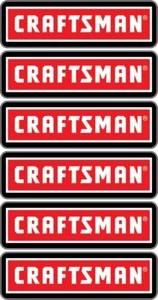 (6) 1" x 3.38"  Replacement CRAFTSMAN Toolbox Logo Decals American Made - Picture 1 of 1