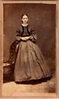 Pleasant Woman in Lovely Dress, c1860s CDV Photo, #2003