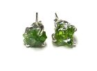 Natural Chrome Diopside 925 Sterling Silver Earrings Jewelry JY558