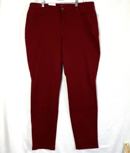 Style & Co Jeans Women's Size 16 Skinny Leg Mid Rise Curvy Fit Tummy Control Red - Picture 1 of 16